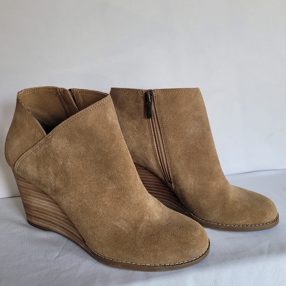 Lucky Brand Wedge Tan Bootie